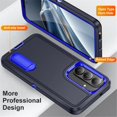 thumbnail image 3 of For Samsung Galaxy S26+ 5G 6.7" Phone Case with Built in Kickstand, Shockproof/Dustproof/Drop Proof Heavy Duty Military-Grade Rugged Protective Cover for Samsung Galaxy S26+ 5G,Blue, 3 of 8