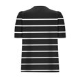 thumbnail image 4 of Pisexur Hauts pour Femmes, Hauts de Sortie pour Femmes & T-Shirt à Manches Courtes Col Rond Imprimé, Haut Ample, Hauts de Printemps pour Femmes Noir, G, 4 of 6