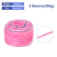 thumbnail image 2 of Unique Bargains Gradient Cake Cotton Acrylic Wool Mixed Purple Pink Yarn, 300g, 3 Pack, 2 of 8