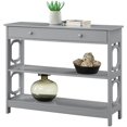 thumbnail image 3 of Convenience Concepts Omega Storage Console Table in Gray Wood Finish, 3 of 8