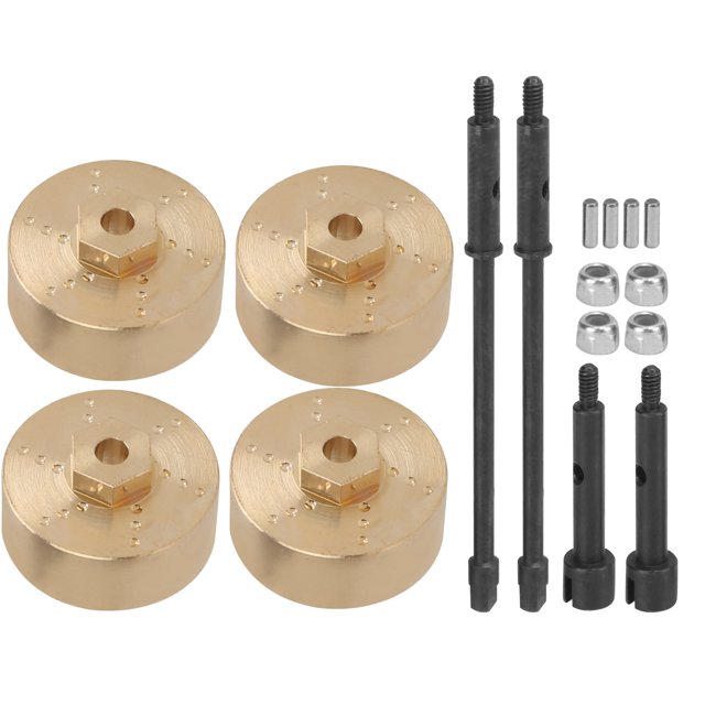 LHCER RC Parts RC Toy Accessory Durable Brass Counterweight + Widened Axle Set For Axial SCX24 90081 1/24 RC Car Parts