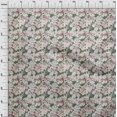 thumbnail image 4 of oneOone Velvet Dusty Green Fabric Floral & Leaves Sewing Craft Projects Fabric Prints By Yard 58 Inch Wide, 4 of 5