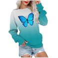 thumbnail image 1 of Chandails à Capuchon de Mode pour Femmes 2023 T-shirt Imprimé Mode Manches Longues Blouse Col Rond Hauts Décontractés Chandails en Molleton Chandails à Capuchon 50 % de Rabais Liquidation Costumes Halloween/noël, 1 of 1