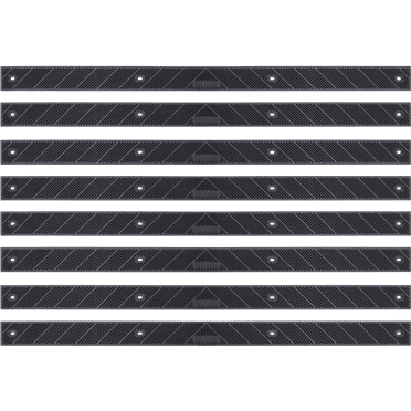 GripStrip , Marches Antidérapantes, 32 Pouces x 2 Pouces Noir Lot de 8