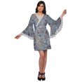 thumbnail image 2 of Moomaya Printed Robe For Women Dressing Gown Short Cotton Summer Bathrobe, 2 of 6