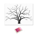 thumbnail image 1 of Abbracc Large Wedding Thumbprint Tree Guest Book 12x16 Inch Canvas Painting Pink, 1 of 9