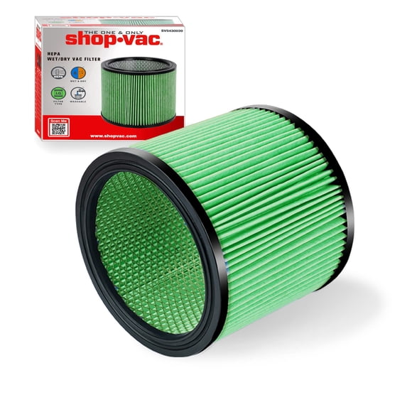 Shop-Vac Replacement Cartridge Filter 90304/90344, Fits Most 5â??16 Gallon Shop-Vac Wet/Dry Vacuums, High Efficiency, Washable & Reus