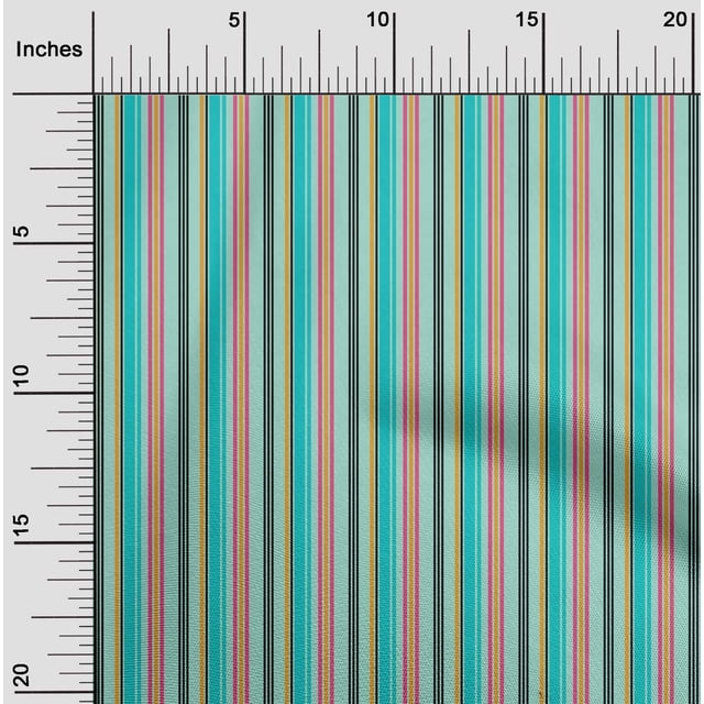 oneOone Viscose Jersey Fabric Multicolor Stripe Print Sewing Fabric BTY 60 Inch Wide