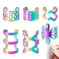 thumbnail image 3 of Ear Cuff Non Piercing 6PCS Stainless Steel Clip on Earring Ear Cartilage Clip, 3 of 10