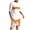 White, variant on Hawaiian Print Short Sleeve Round Neck Blouse and Elastic Waist Shorts Set for Men, Polyester, Casual Summer Outfit, for Outdoor and Daily Wear