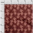 thumbnail image 1 of oneOone Polyester Lycra Fabric Leaves & Floral Block Printed Fabric 1 Yard 56 Inch Wide, 1 of 4