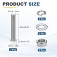 thumbnail image 2 of M10 x 65mm 304 Stainless Steel Hex Head Screws Bolts, Nuts, Flat & Lock Washers Assortment Kit, 3 Sets, 2 of 6