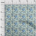 thumbnail image 2 of oneOone Velvet Light Blue2 Fabric Floral Craft Projects Decor Fabric Printed By The Yard 58 Inch Wide, 2 of 4