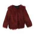 thumbnail image 1 of LSLJS Mode Femme Faux Court Col en V Uni Manteau à Manches Longues Polyvalent Haut Haut de Gamme, 1 of 3