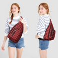 thumbnail image 4 of Abstract Plaid Sling Backpack - Modern Artistic Checkered Pattern Shoulder Bag, Durable Pack for Outdoor Adventures, 4 of 4