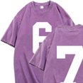 thumbnail image 4 of Pisexur 67 T-Shirt Col Rond Drôle Six Sept 6 7 Mème Gén Alpha Argot T-Shirt Violet,m, 4 of 5