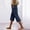 01 Dark Blue, variant on Weiqiqre Capri Pants for Women Cotton Linen Drawstring Elastic Waist Loose Wide Leg Cropped Pants with Pockets