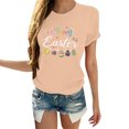 thumbnail image 2 of Daisyyozoid Chandail Amusant de Pâques pour Femmes, Mode Décontractée, Chandail à Imprimé, Blouse à Manches Courtes, 2 of 5