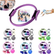 Pilates Ring Sets for Women Pilates Kit Yoga Sets for Women Pilates Essentials Kit for Women Pilates At Home Equipment Pilates Magic Ring Booty Bands Yoga Ball Figure Resistance Bands Yoga Bands