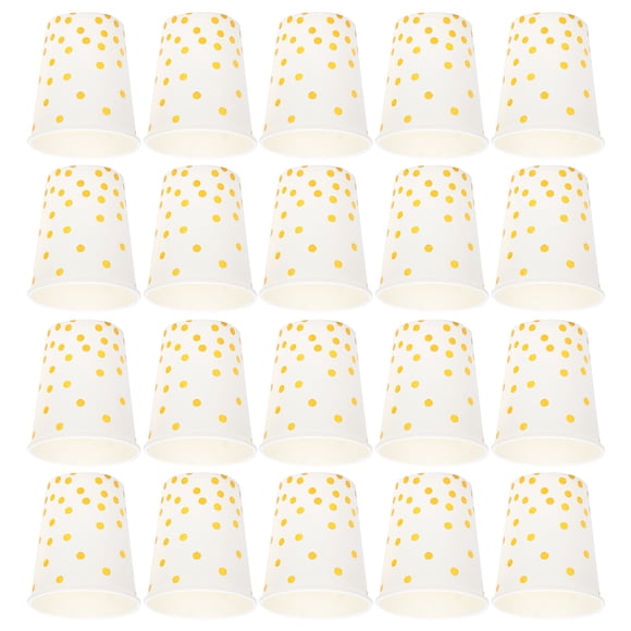 Polka Dot Paper Cup, Paper Cup Golden Dots Disposable Paper Cup Party Supplies for Engagement Parties for Birthdays Pink,Blue,White