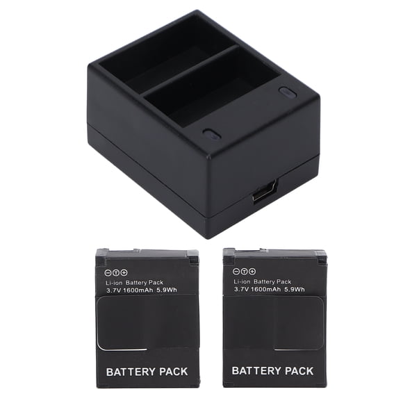 Camera Battery Chager, Rechargeable Multiple High Dual Slot Battery ABS 4.2V Output 5V 2A Input With 2 Batteries For 2 3