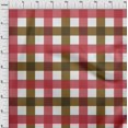 thumbnail image 3 of oneOone Polyester Lycra Yellow Fabric Gingham Check Sewing Material Print Fabric By The Yard 56 Inches Wide, 3 of 4