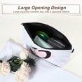 thumbnail image 2 of Unique Bargains Personalized Makeup Bag O Letter Purse Small Cosmetic Bag Zipper Monogrammed Makeup Bag Pouch White, 2 of 7