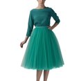 thumbnail image 1 of Kcodviy High Knee Skirt Pleated Skirts Length Skirt Dancing Womens Poodle Skirt Adult Skirt Table Skirts for Rectangle Tables 8Ft Skirt with Pockets Crib Skirt, 1 of 3