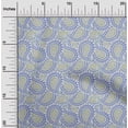 thumbnail image 2 of oneOone Cotton Poplin Medium Blue Fabric Asian Paisley Block Craft Projects Decor Fabric Printed By The Yard 42 Inch Wide, 2 of 5
