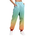 thumbnail image 1 of Womens Gradient Sweatpants Casual Loose Trousers With Pockets High Waist Pants, 1 of 3