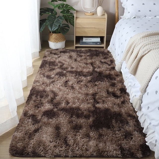 Soft Modern Area Rugs, EDHITNR Super Soft Suede Polyester Home Decor, Non-Slip Easy Clean Machine Washable Carpet for Living Room Bedroom Dining Area