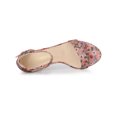 thumbnail image 4 of BLISSFUL STEP Women's Shoes Solid Color Open Toe Block High Heels Summer Sandals Pink Red 10.5, 4 of 7