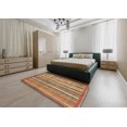 thumbnail image 4 of Ahgly Company Tapis d'Intérieur Carrés Abstraits Métalliques Dorés, Tapis de Zone Abstraits, 5 Pieds Carré, 4 of 6