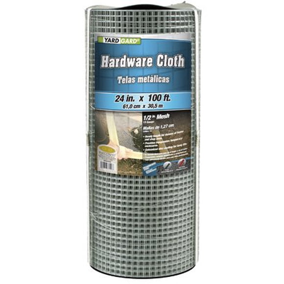 Midwest Air 308246B 24 in. x 100 ft. 0.5 in. Mesh Galvanized Hardware Cloth