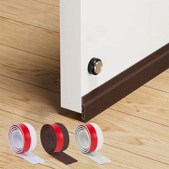 Cagogo under $5 3Pcs Door Draft Stopper, High Density Door Draft Stopper, Self Adhesive Door Bottom Seal, Weather Stripping Insulation Tape, Door Gap Blocker for Energy Saving