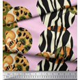 thumbnail image 2 of Soimoi Pink Poly Georgette Fabric Leopard & Wild Animal Skin Print Fabric by The Yard 52 Inch Wide, 2 of 3