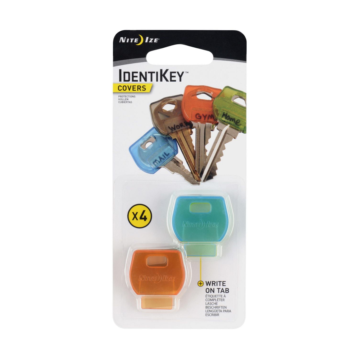 Couvre-clés IdentiKey - Lot de 4 - Assortiment