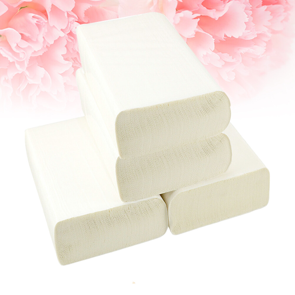 UPGRATOR 4 Rolls Per Set Hand Towels White Paper Highly Absorbent Bathroom