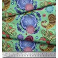 thumbnail image 2 of Soimoi Modal Satin Fabric Mandala & Paisley Ethnic Print Fabric by the Yard 42 Inch Wide, 2 of 3