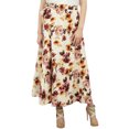 thumbnail image 4 of Phagun Floral Printed Cream Reversible Cotton Two Layer Wrap Skirt Summer Wear, 4 of 6
