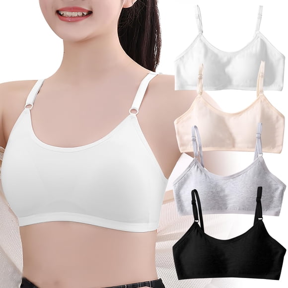 Soutien-gorge d'Entraînement pour Filles, Sans Armature, Sport, Rembourré, Ajustable, 12-16 Ans