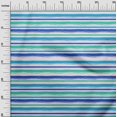 thumbnail image 3 of oneOone Georgette Viscose Medium Blue Fabric Stripes Sewing Material Print Fabric By The Yard 42 Inch Wide, 3 of 4