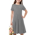 thumbnail image 2 of Rbaofujie Robe T-Shirt d'Été Douce à Manches Courtes pour Petites Filles, Robe Décontractée à Motif, 2 of 7