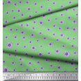thumbnail image 2 of Soimoi Moss Georgette Fabric Aster Floral Print Fabric by Yard 42 Inch Wide, 2 of 3