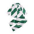 thumbnail image 1 of FOCUSNORM Kids Pajamas Set Stripe Printed Pattern Long Sleeve Tops and Pants, 1 of 7