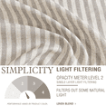 thumbnail image 4 of CURTAINKING Kitchen Valance Stripe Pattern Farmhouse Window Valance 16 inch Linen Window Treatment for Bathroom Rod Pocket 1 Panel Grey, 4 of 7