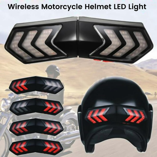 CUITING Helmet Light - Rechargeable High Brightness Waterproof Motorcycle Helmet Night Safety Light for Motorbike