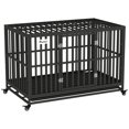 thumbnail image 1 of PawHut Cage pour Chien en Acier Robuste de 49 Pouces, Chenil Cage pour Animal, Noir, 1 of 10