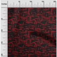 thumbnail image 2 of oneOone Silk Tabby Red Fabric Abstract Fabric For Sewing Printed Craft Fabric By The Yard 42 Inch Wide, 2 of 4