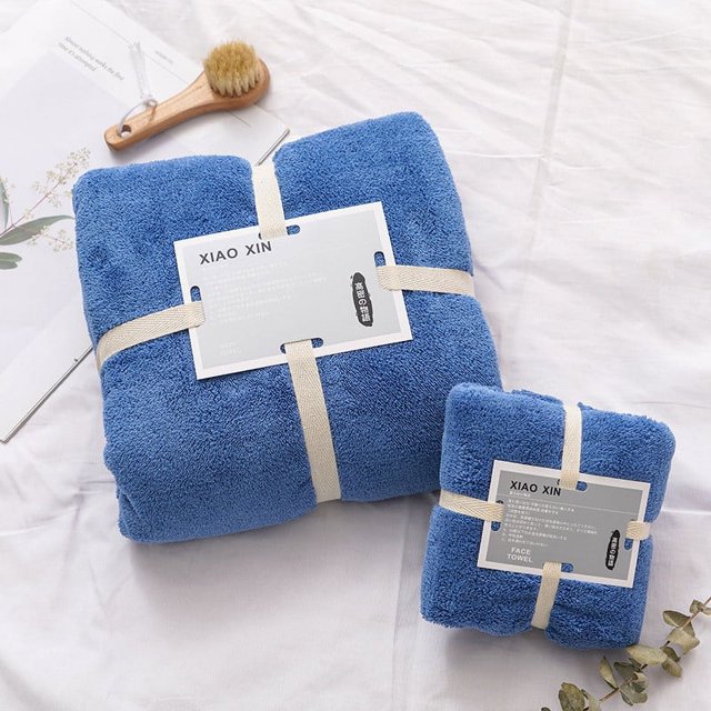 RKSTN Towels Cotton 2 In 1 Bath Towel And Face Towel Soft-Bath Towels Set OF Soft & Absorbent Bath Towels